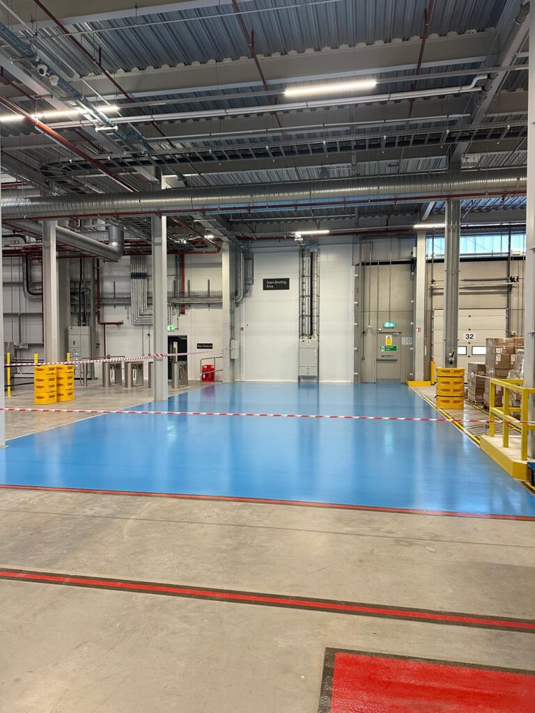 Warehouse Line Marking & Pallet Grid System Installation
