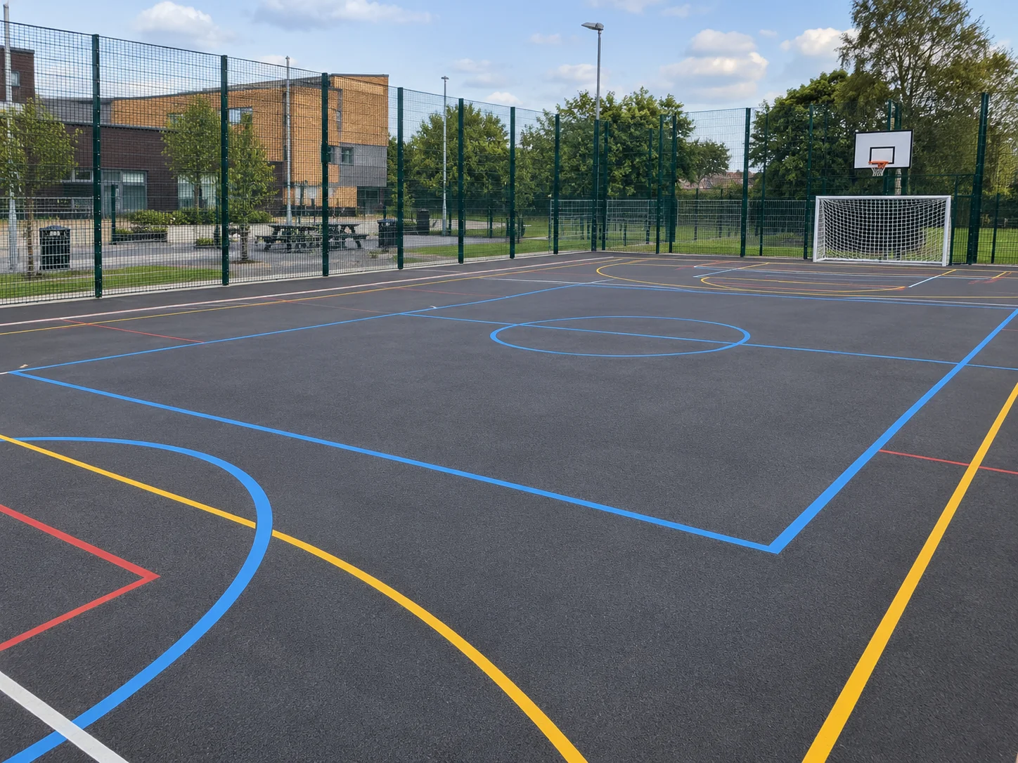 Priority sport given the dominant colour on a MUGA